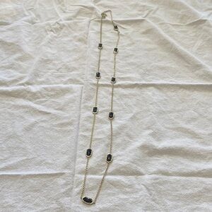 Kendra Scott Gold Tone Necklace with Black Stones